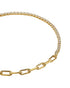 18kt Gold Plated Mix 'n' Match Stone Link Chain Wraparound Bracelet