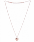 Women Gold Toned UV Protected Sunglasses & 18kt Rose Gold Plated CZ Heart Chain Set