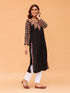 Komal x HOK Saba Chikankari Long Kurta in Rayon Cotton - Black