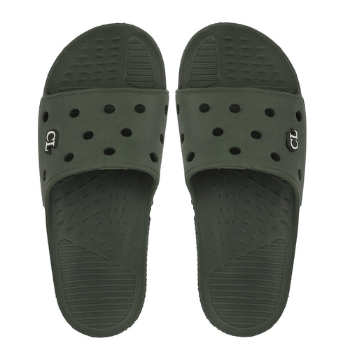 Men Perforated Comfort Solid Slider