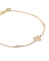 18kt Gold Plated CZ Floral Charm Adjustable Bracelet