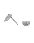 925 Sterling Silver Rhodium Plated CZ Mini Heart Stud Earring