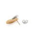 Two Toned Plated Tear Drop Stud Earring