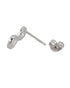 925 Sterling Silver Rhodium Plated CZ Infinity Petite Stud Earring