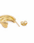 18kt Gold Plated CZ Triple Layered Huggie Half Hoop Earring
