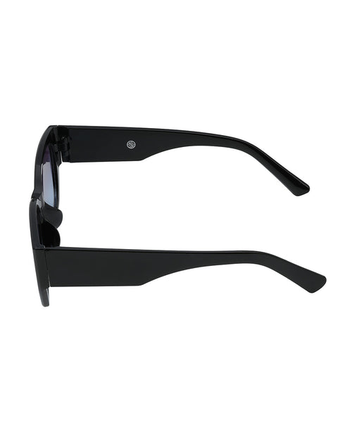 Women Black Toned UV Protected Purple Gradient Lens Cateye Sunglasses