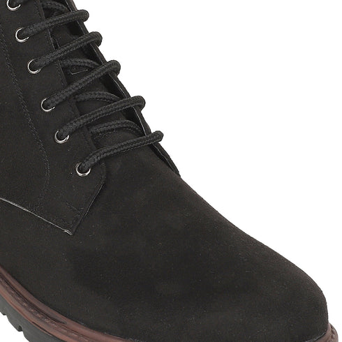 Men's Classic Black Lace-Up Boots