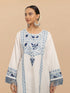 Mehnaz in Falak Kashmiri Long Kurta - White