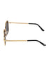 Women Gold and Black Toned Black Polarised Lens Rectangle Sunglasses
