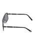Men Metallic and Black Toned Clear Polarised Lens Rectangle Sunglasses