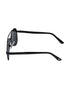 Unisex Black Toned Black Polarised Lens Aviator Sunglasses