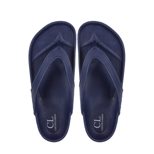 Men Textured Comfort Thong Sandals