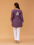 Saba Chikankari Short Kurta in Rayon cotton - Purple