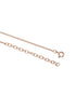 18KT Rose Gold Plated CZ Solitaire Swirl Pendant with Chain