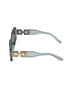 Women Grey & Gold Toned UV Protected Black Lens Square Sunglasses