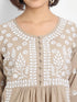Sakshi & Jinal in Chikankari Hand embroidery tunic-Brown