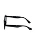 Women Black Toned UV Protected Black Lens Cateye Sunglasses