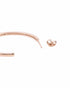 18kt Rose Gold Plated CZ Oval Bold Half Hoop Earring