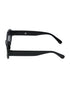 Women Black Toned UV Protected Black Lens Oval Retro Sunglasses