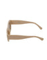 Women Cream Toned UV Protected Clear Lens Cateye Sunglasses