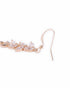 18kt Rose Gold Plated Marquise CZ Dangling Leaf Drop Earring