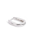 Rhodium Plated Contemporary Half Hoop Earring