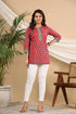 Women Fuchsia Ethnic Motifs Printed Pure Cotton Kurti