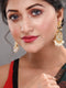 Gold Toned Kundan Studded & Pearl Beaded Circular Earrings