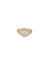 Gold Plated Princess Cut Zircon Studded Link Minimal Adjustable Propose Engagement Finger Ring