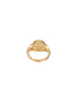 Gold Plated Princess Cut Zircon Studded Link Minimal Adjustable Propose Engagement Finger Ring