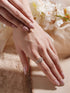 Gold Plated Princess Cut Zircon Studded Link Minimal Adjustable Propose Engagement Finger Ring