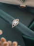 Gold Plated Princess Cut Zircon Studded Link Minimal Adjustable Propose Engagement Finger Ring