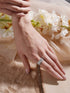 Silver Plated Cubic Zircon Studded Adjustable Bridal Engagement Wedding Band Finger Ring