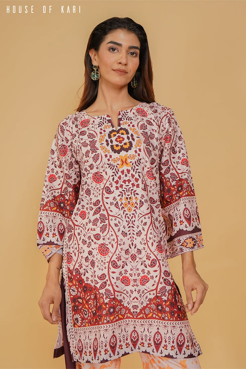 Printkari Poly Muslin Co-ord set in Multicolour