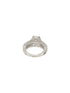 Silver Rhodium Plated White Zircon Studded Adjustable Solitaire Engagement Propose Wedding Finger Ring