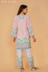 Printkari Poly Muslin Co-ord set in Pink & Sky Blue