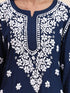 Fizaa Chikankari CO-ORD Set In Modal Cotton for Women In Blue