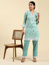 Nikita in Chikankari Co-ord set in Cotton for Women- Green