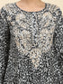 Samma Chikankari Co-ord set in Polysilk for Women- Black With Golden