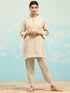 Samma Chikankari CO-ORD Set In for Women In Beige