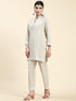 Samma Chikankari CO-ORD Set In for Women In Beige