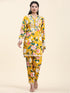 Fizaa Chikankari Co-ord set in Printed Rayon Cotton for Women- Yellow