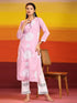 Samma Hand Embroidery Kurta With Dori In Cotton For Women Lavender