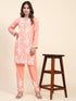 Fizaa Chikankari Short Modal Kurta Set - Peach