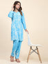 Fizaa Chikankari Short Modal Kurta Set - Blue