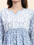 Amita in Saba Chikankari Dress in Mul cotton - Blue