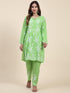 Miesha in Chikankari Short Modal Kurta Set - Green