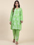 Fizaa Chikankari Short Modal Kurta Set - Green