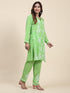 Fizaa Chikankari Short Modal Kurta Set - Green