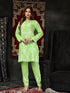 Fizaa Chikankari Short Modal Kurta Set - Green